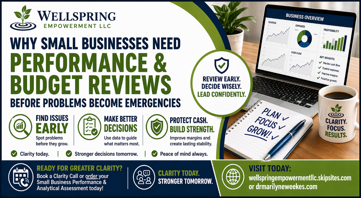 Why Small Businesses Need Performance & Budget Reviews Before Problems Become Emergencies