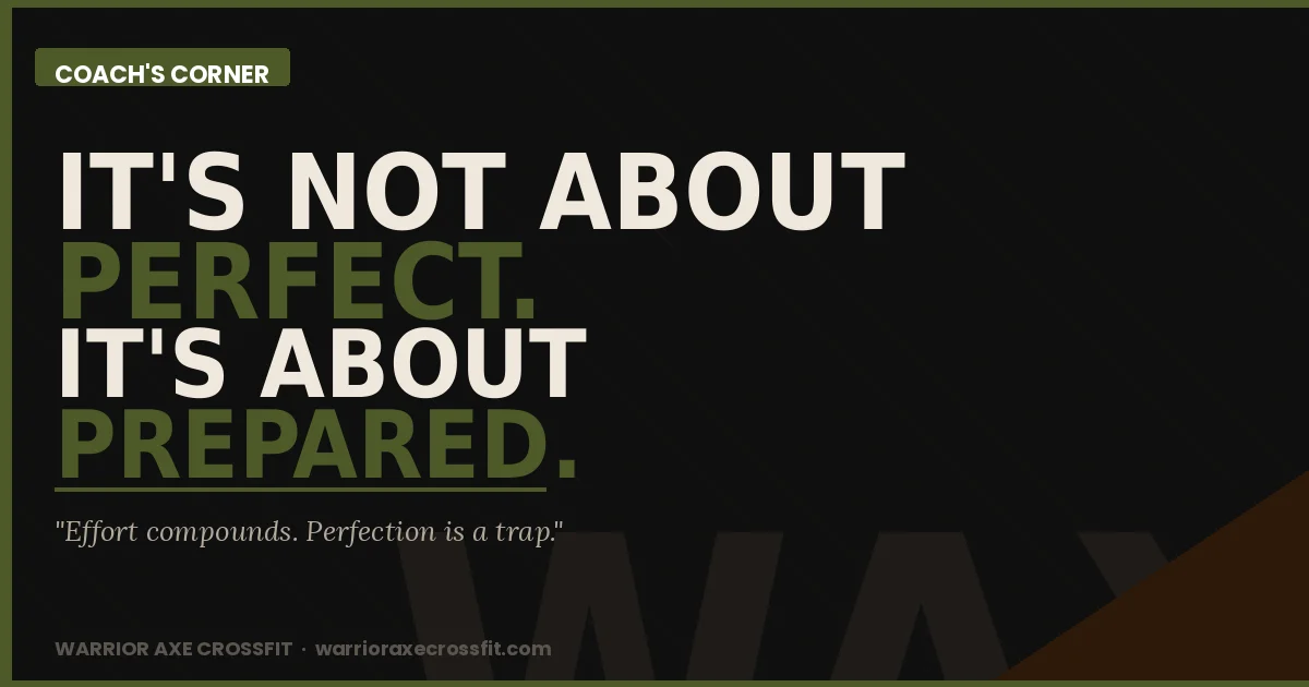 It's Not About Perfect. It's About Prepared.