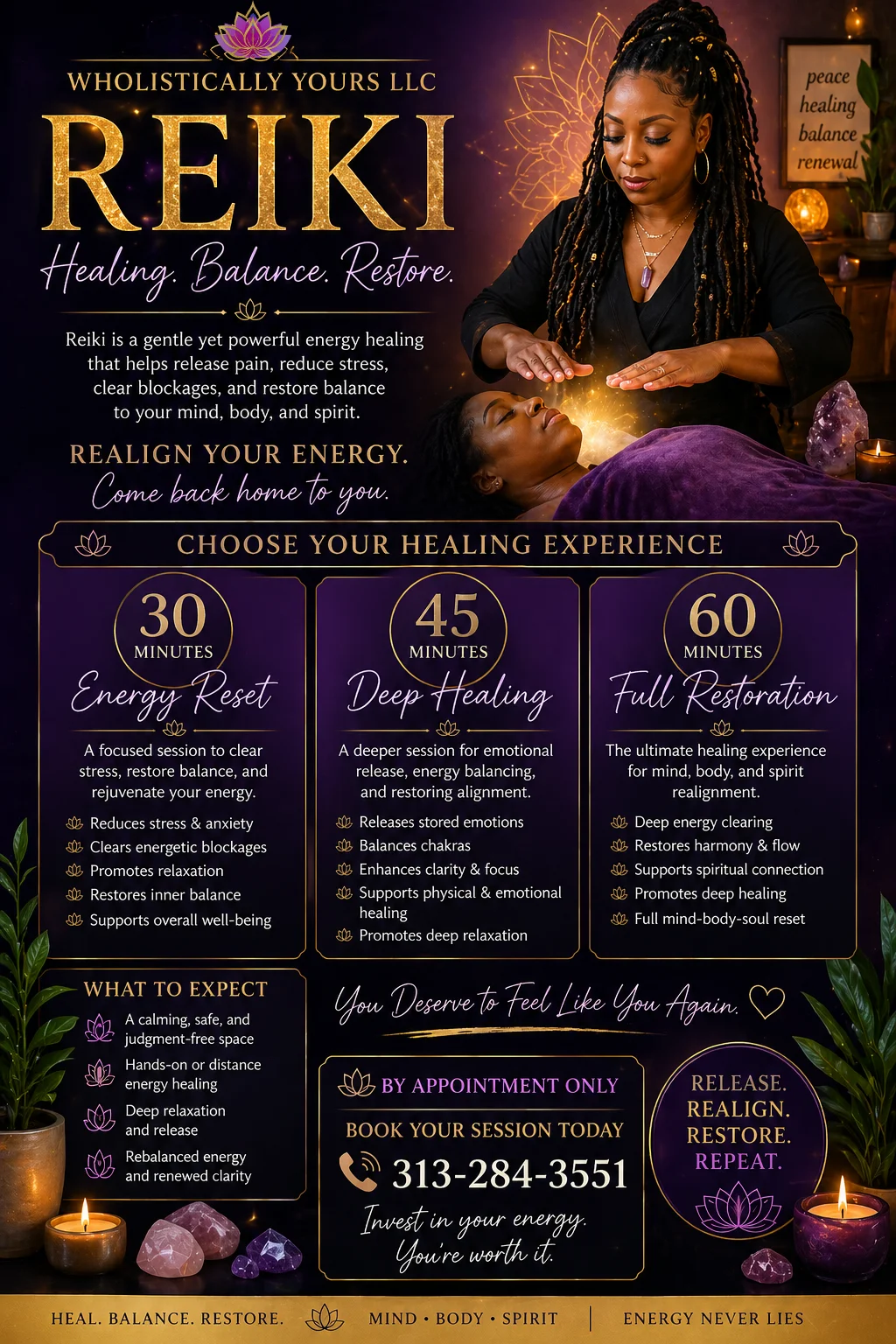 Unlocking Wellness: The Transformative Benefits of Reiki at Wholistically Yours LLC