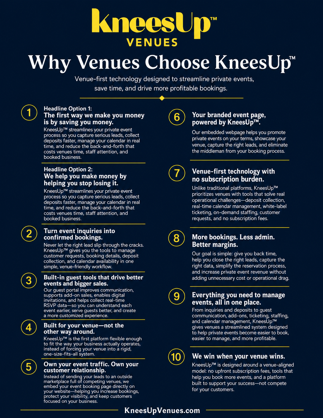 KneesUp Venues Launches: The Free Booking Platform for Venues Is Now Live