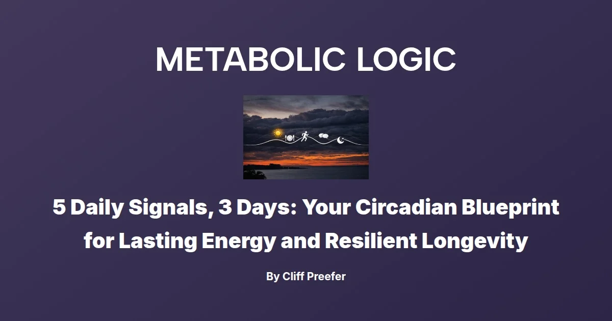 Metabolic Logic (why I bake it, why I wrote it)