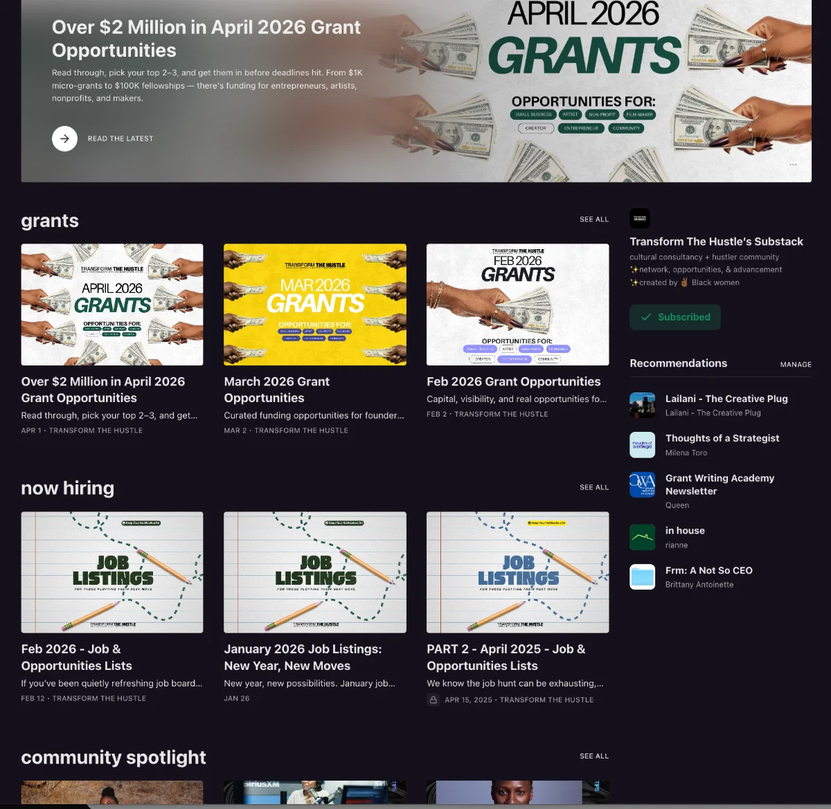 Why You Should Subscribe to Transform The Hustle on Substack: Real Resources for Real Growth