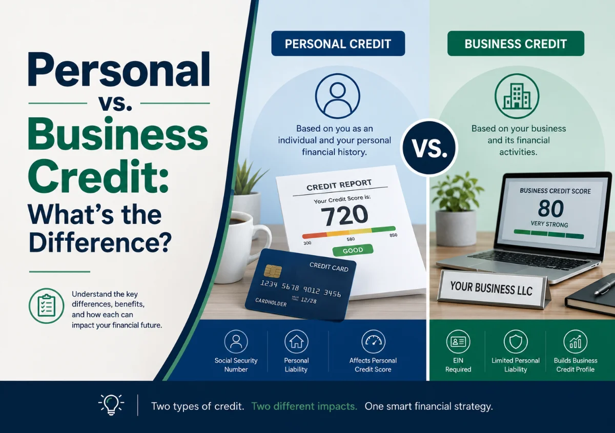 Personal vs. Business Credit: What’s the Difference? A Complete Guide for Entrepreneurs and Individuals