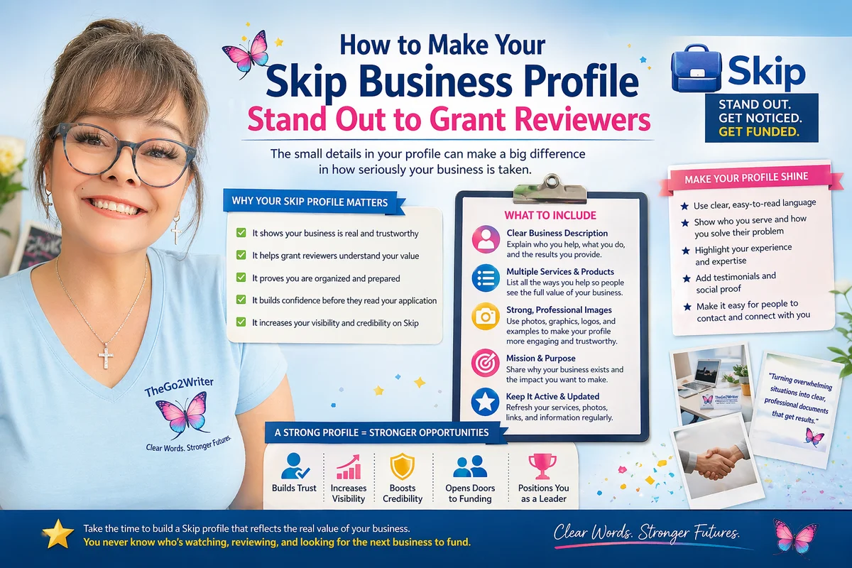 How to Make Your Skip Business Profile Stand Out to Grant Reviewers