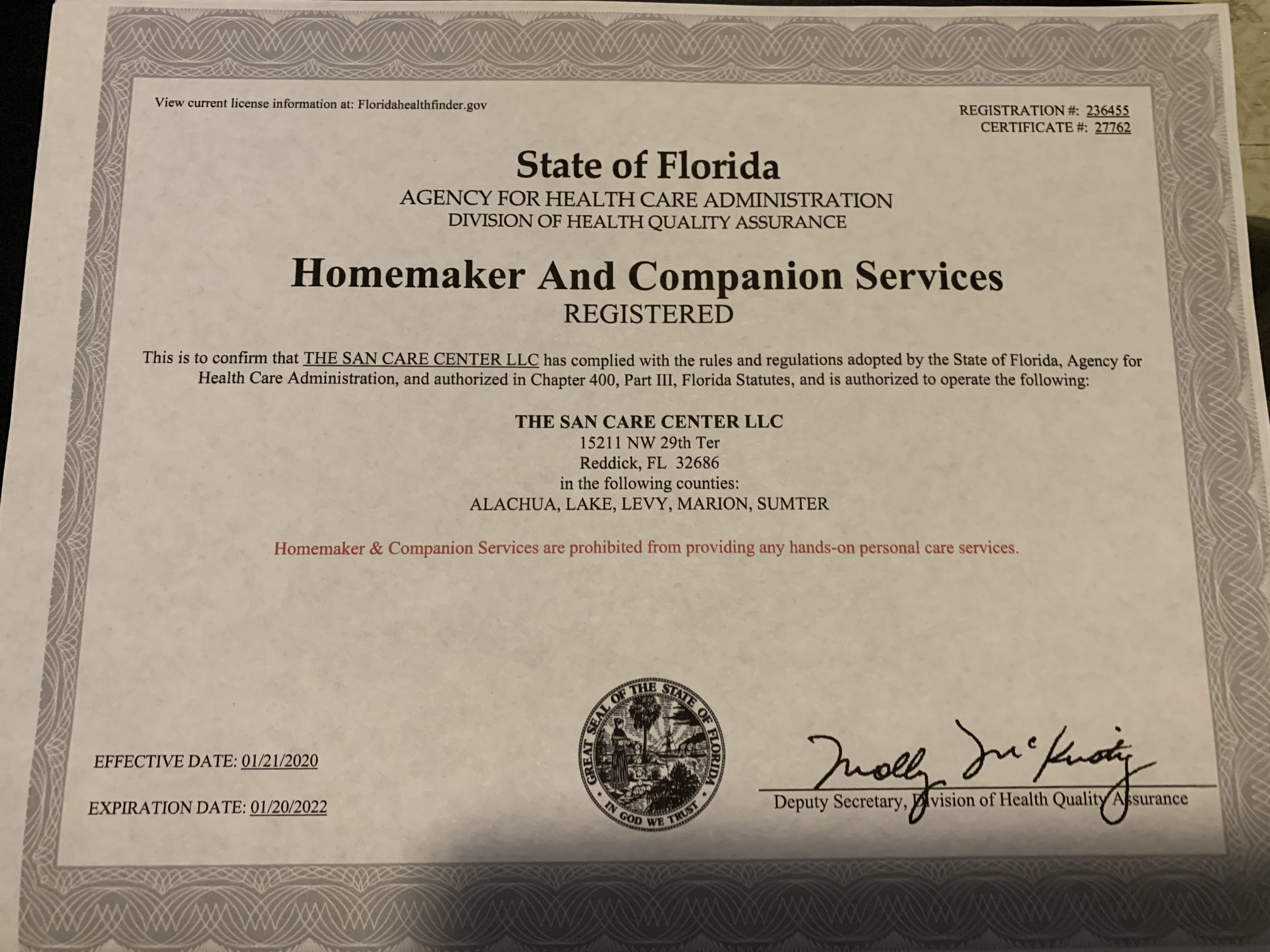 The San Care Center LLC