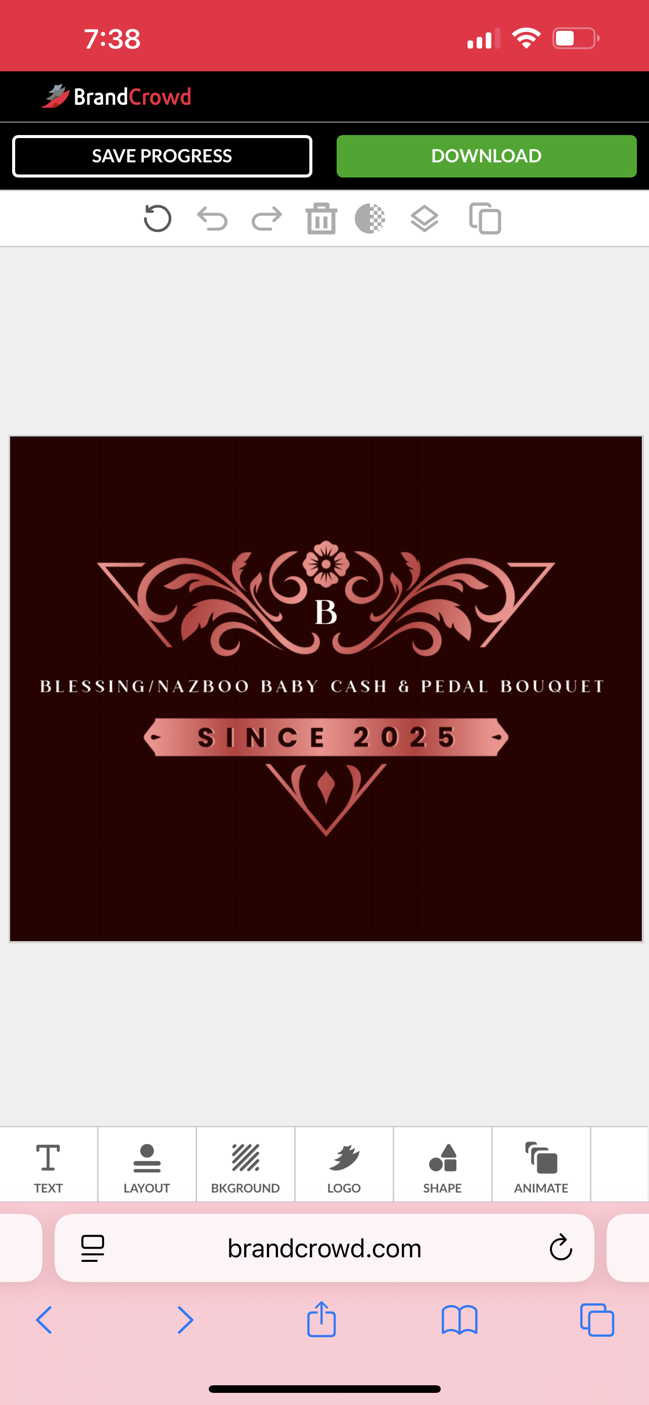 Blessing/Nazboo Baby Cash & Pedals Bouquet