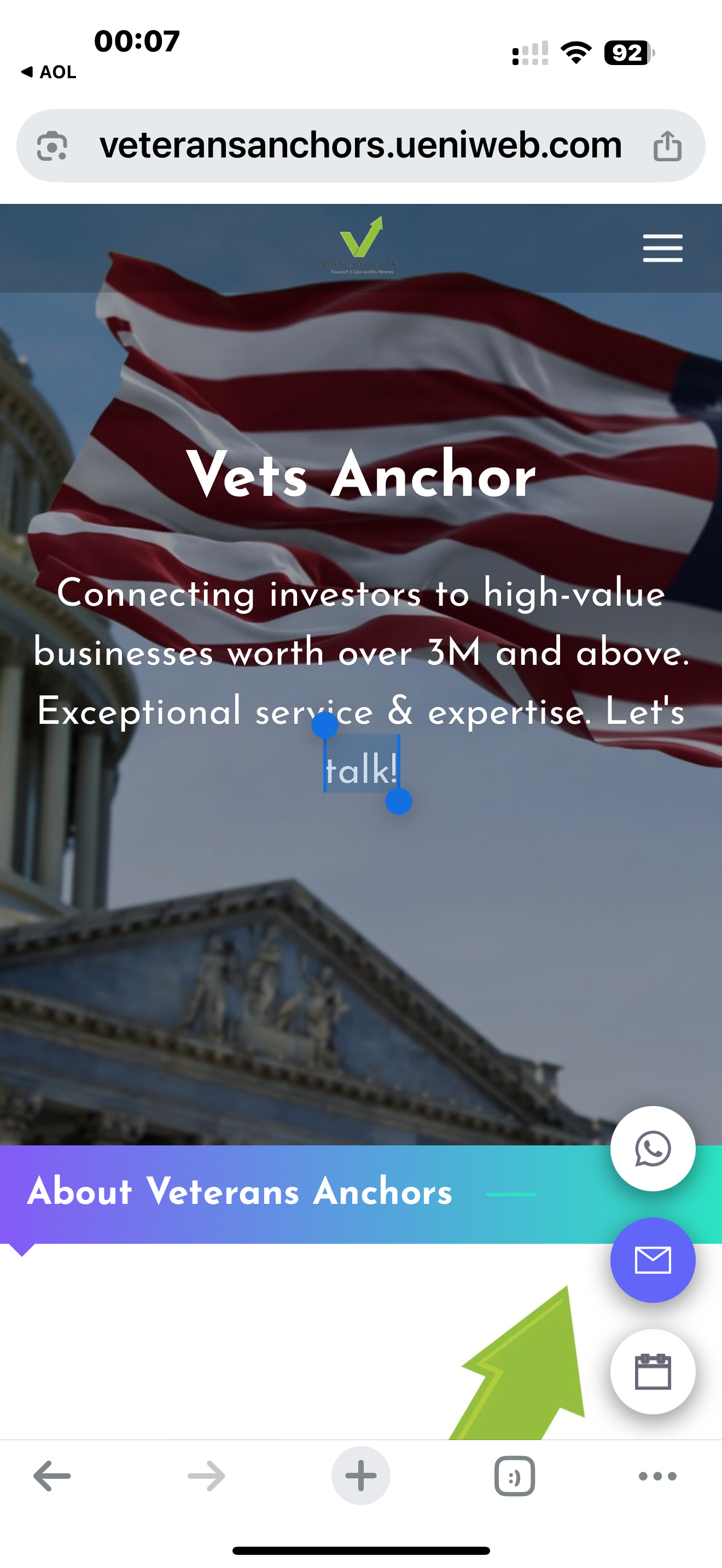 Veterans Anchor Inc.