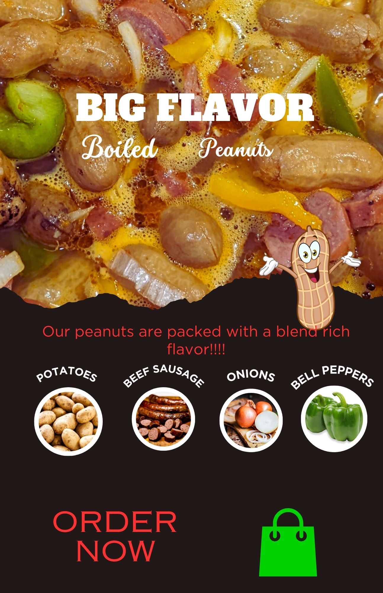 Big Flavor Boiled Penuts