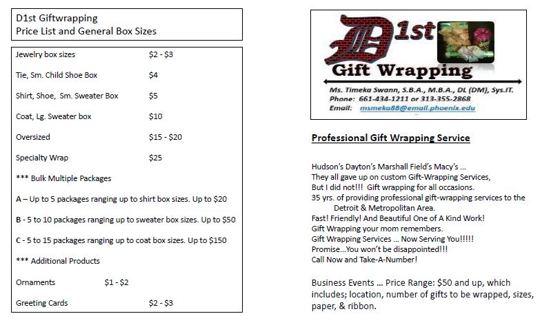 D1st Gift Wrapping Service