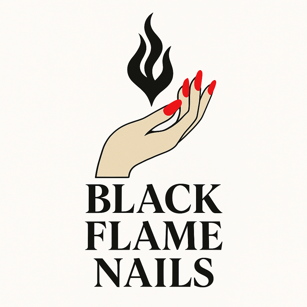 Black Flame Nails