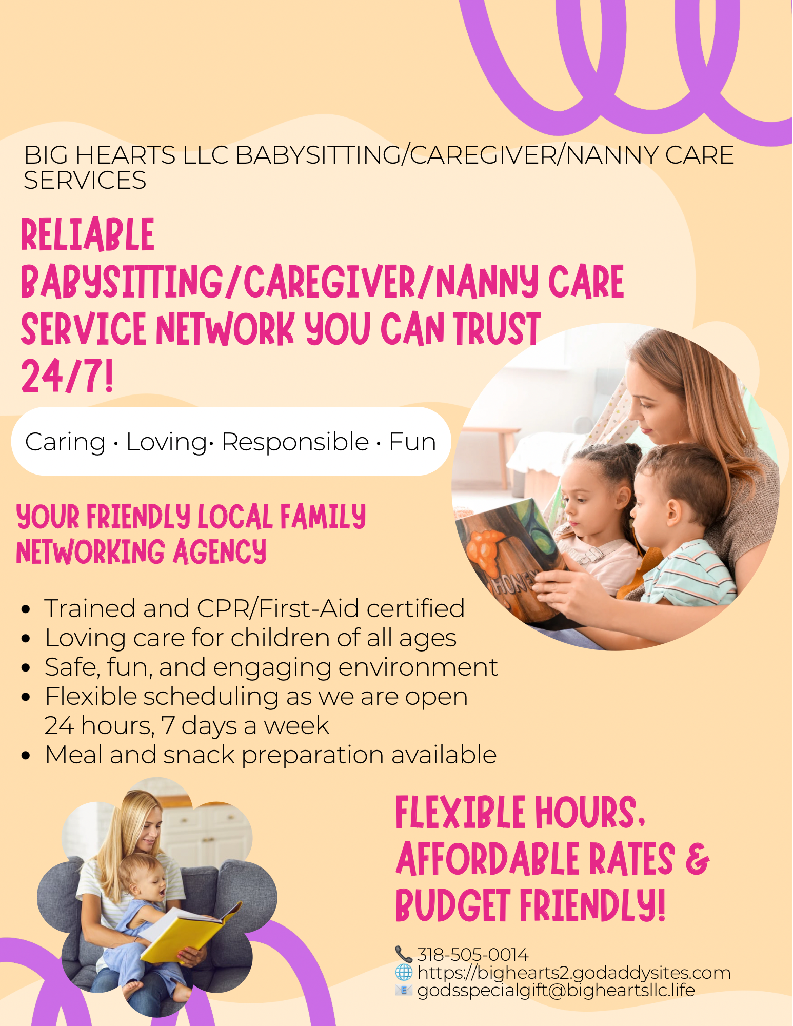 Big Hearts LLC Louisiana Babysitting Care Network