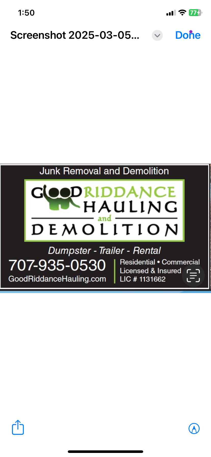 Good Riddance Hauling Inc