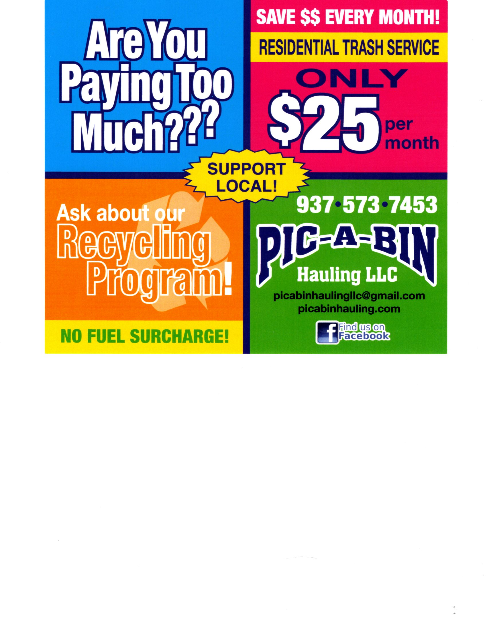 Pic-a-bin Hauling LLC