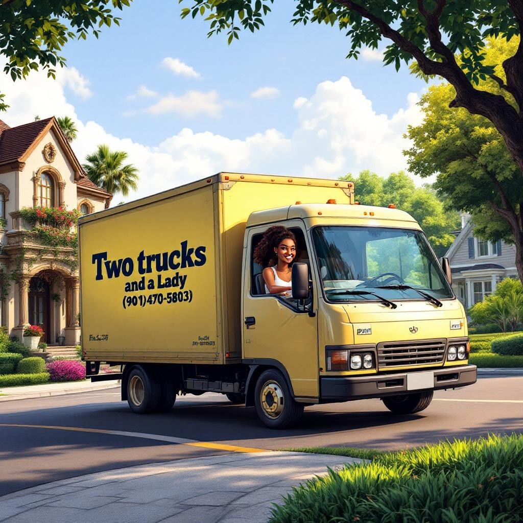 Two Trucks And A Lady