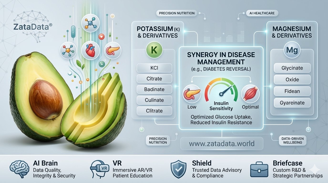 Unlocking Health with Potassium (K) and Magnesium: Key Derivatives, Disease Reversal, and ZataData®️’s Comprehensive Role