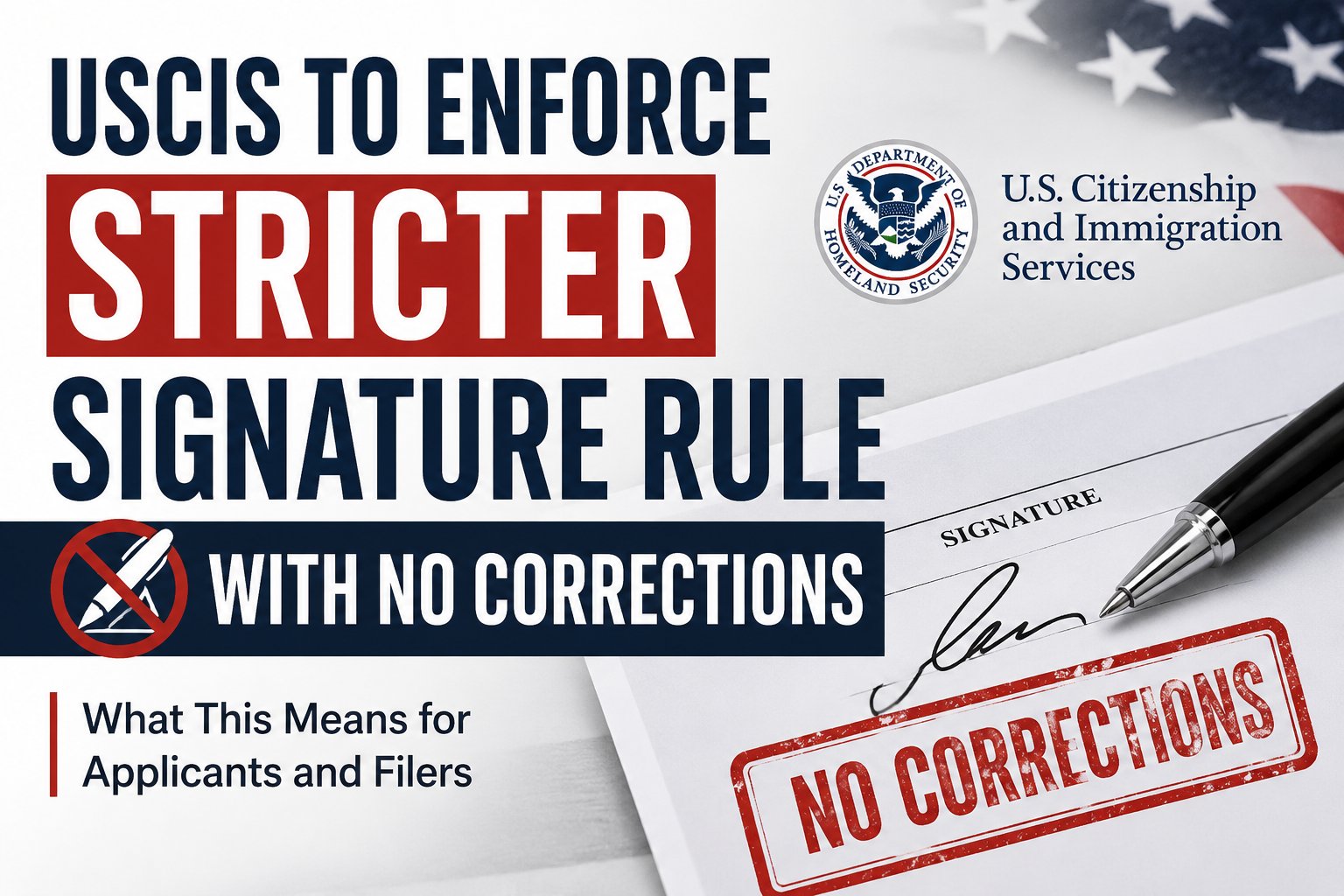USCIS Enforces Stricter Signature Rule: What It Means and How to Ensure Compliance