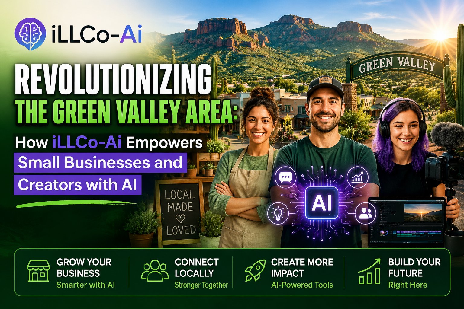 Revolutionizing the Green Valley Area: How iLLCo-Ai Empowers Small Businesses and Creators with AI