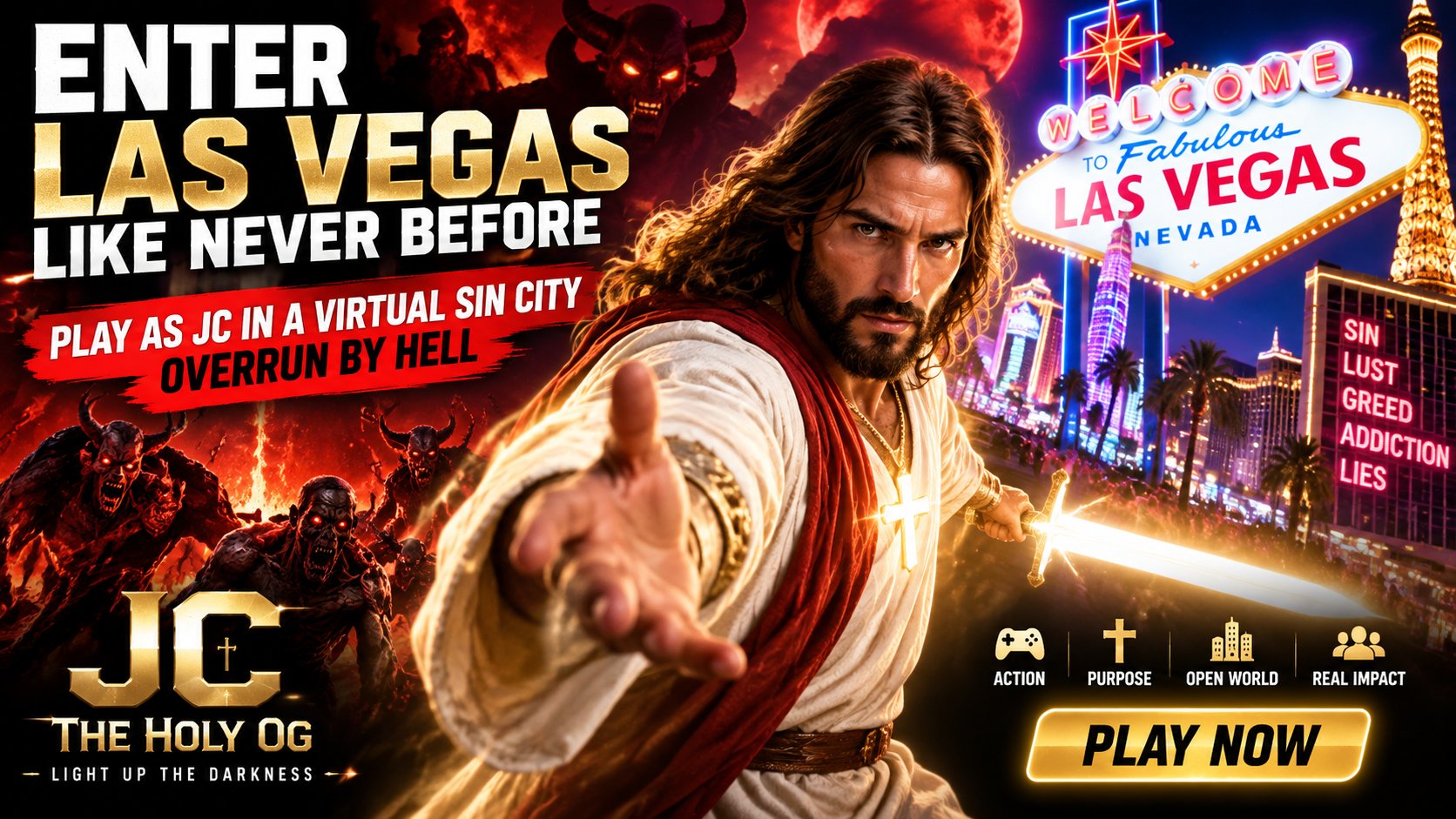 Experience Las Vegas Like Never Before: Virtual City, Real Opportunities in Our Jesus Video Game