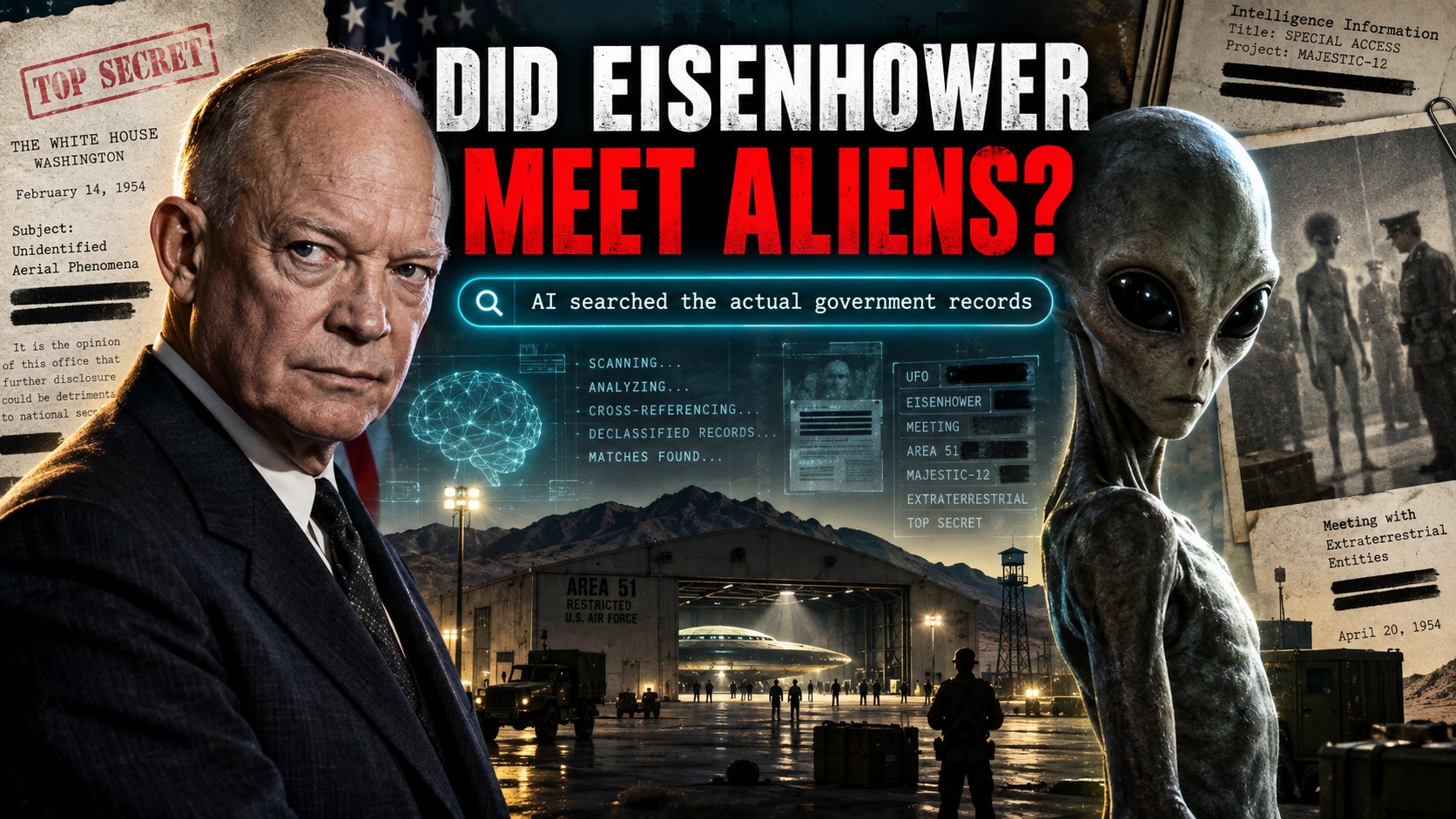 Did Eisenhower Meet Aliens? We Made AI Search the Actual Government Records.