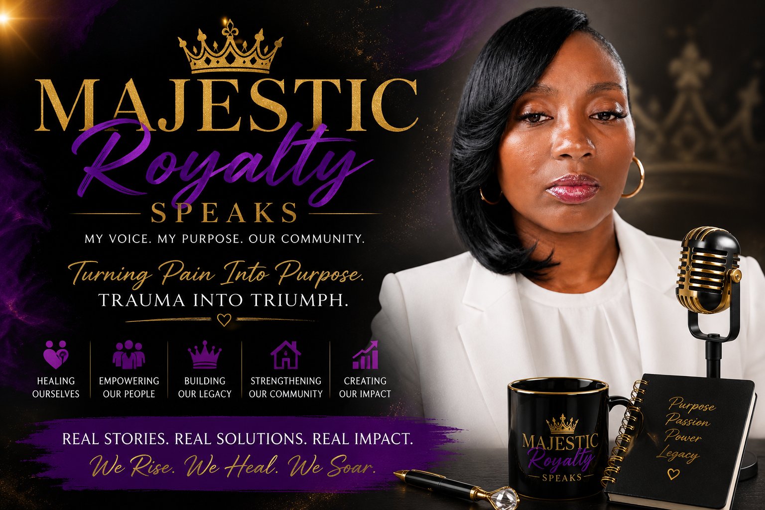 Turning Pain into Purpose: How Majestic Royalty Speaks Empowers Communities