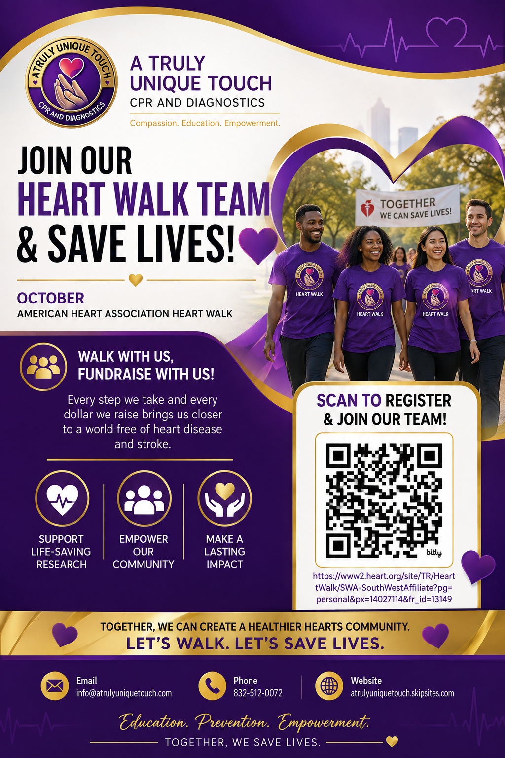 A Truly Unique Touch LLC Joins the American Heart Walk: Taking Strides for Heart Health in Houston