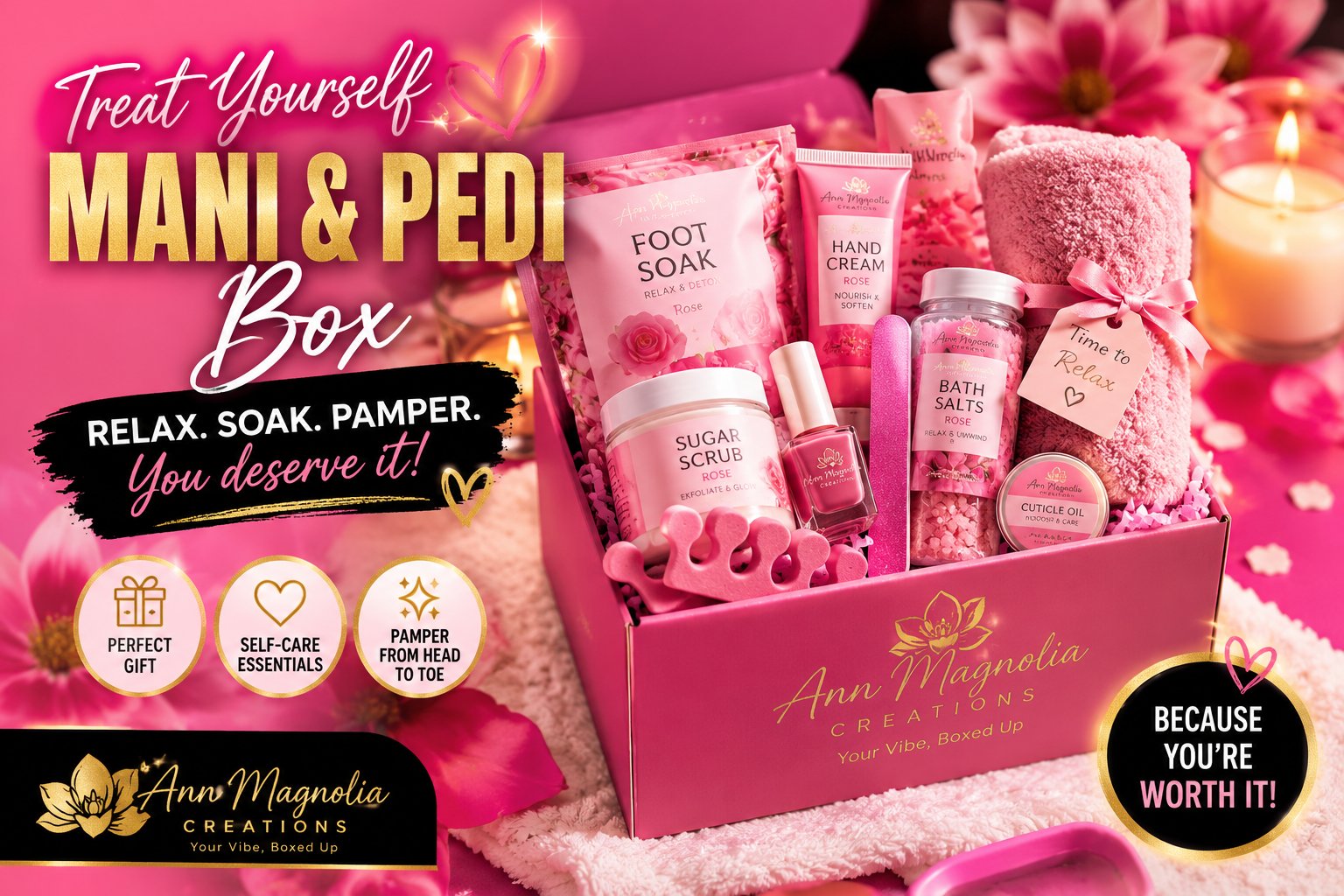 Elevate Your Self-Care Ritual: The Ann Magnolia Creations Mani & Pedi Box