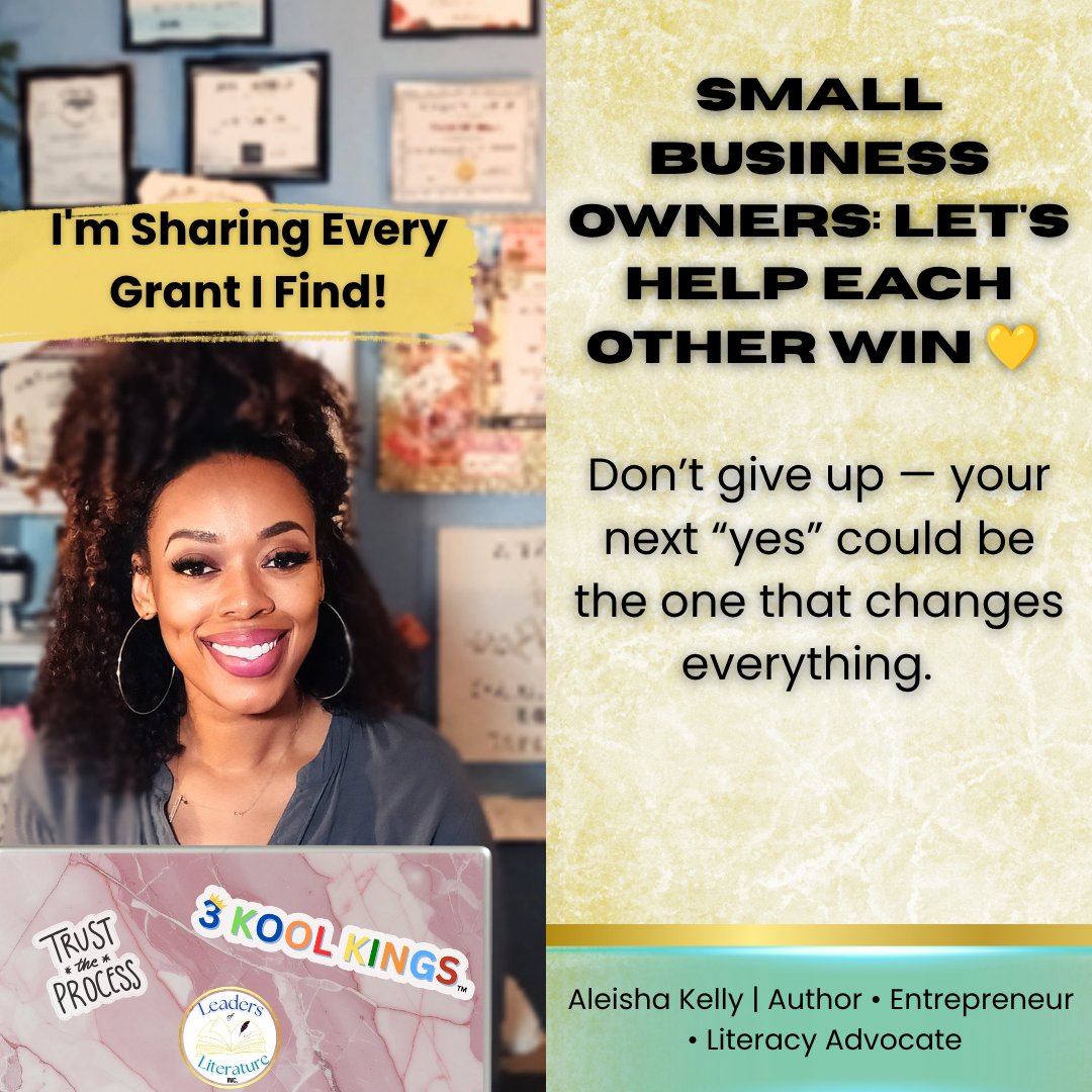 Small Business Owners: Let's Help Each Other Win , Check Out These Summer Grants!💛