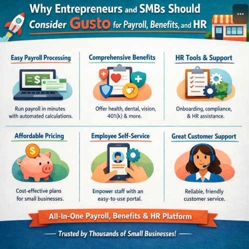 Why Entrepreneurs and SMBs Should Consider Gusto for Payroll, Benefits, and HR