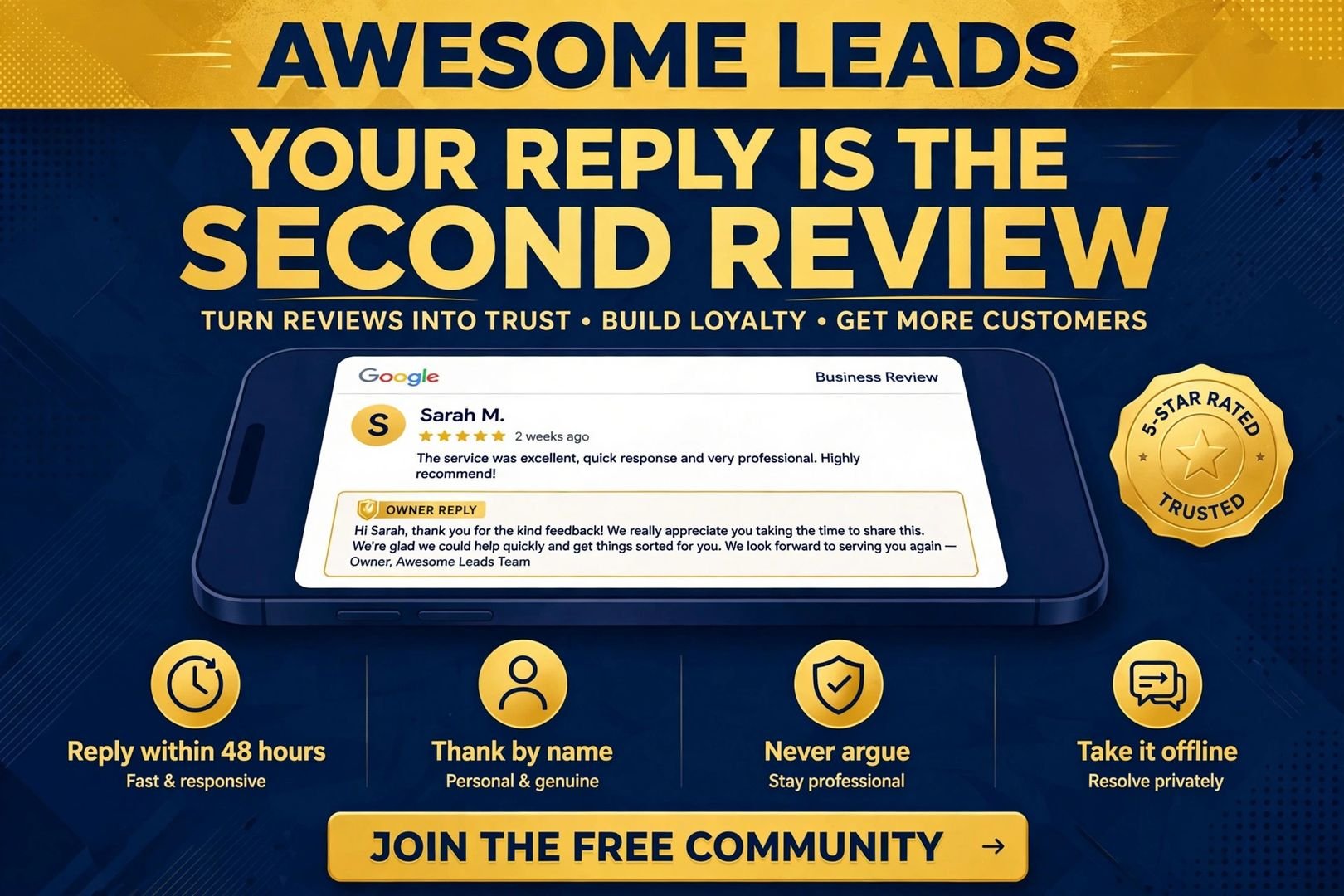 Awesome Leads Local SEO: Your Reply Is the Second Review
