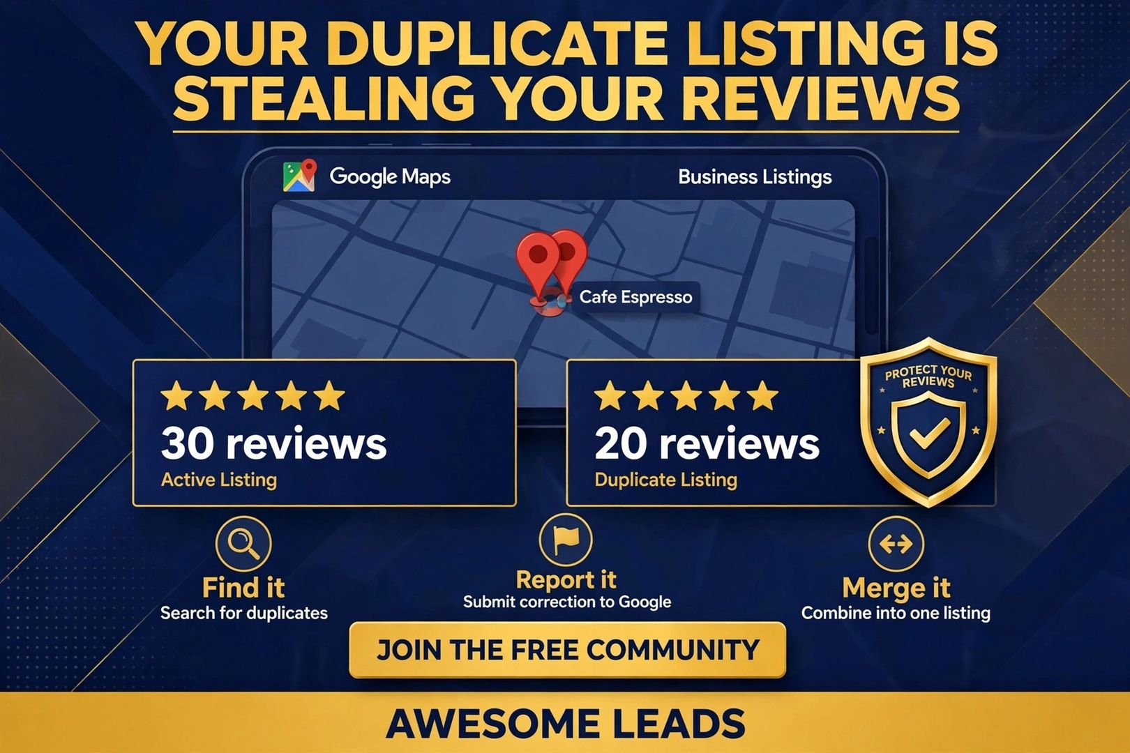 Awesome Leads Local SEO: Your Duplicate Google Listing Is Stealing Your Reviews