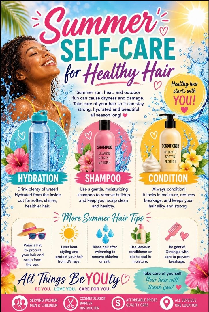 Summer Hair Care: Self-Care Tips for Healthy Hair and Scalp at All Things BeYOUty
