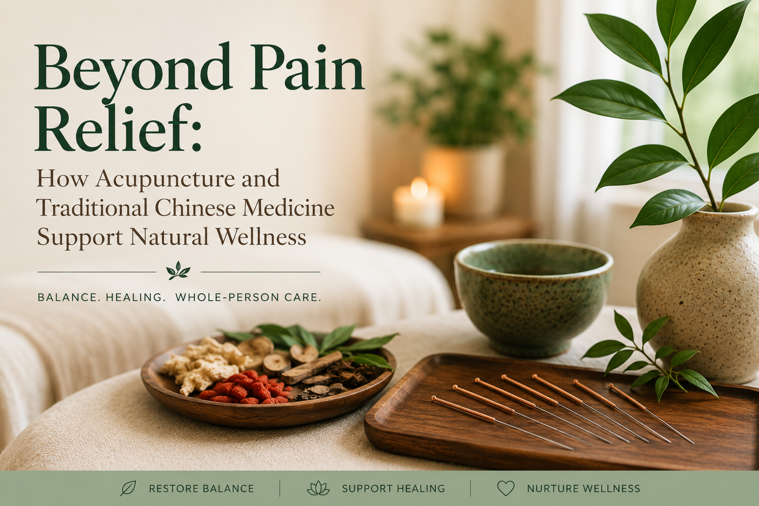 Beyond Pain Relief: How Acupuncture and Traditional Chinese Medicine Support Natural Wellness