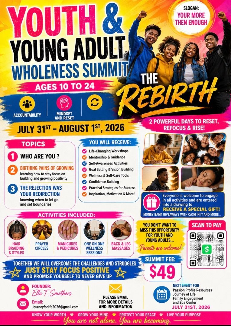 The Youth & Young Adult Wholeness Summit: The Rebirth — Empowering a Generation for Purpose and Wellbeing
