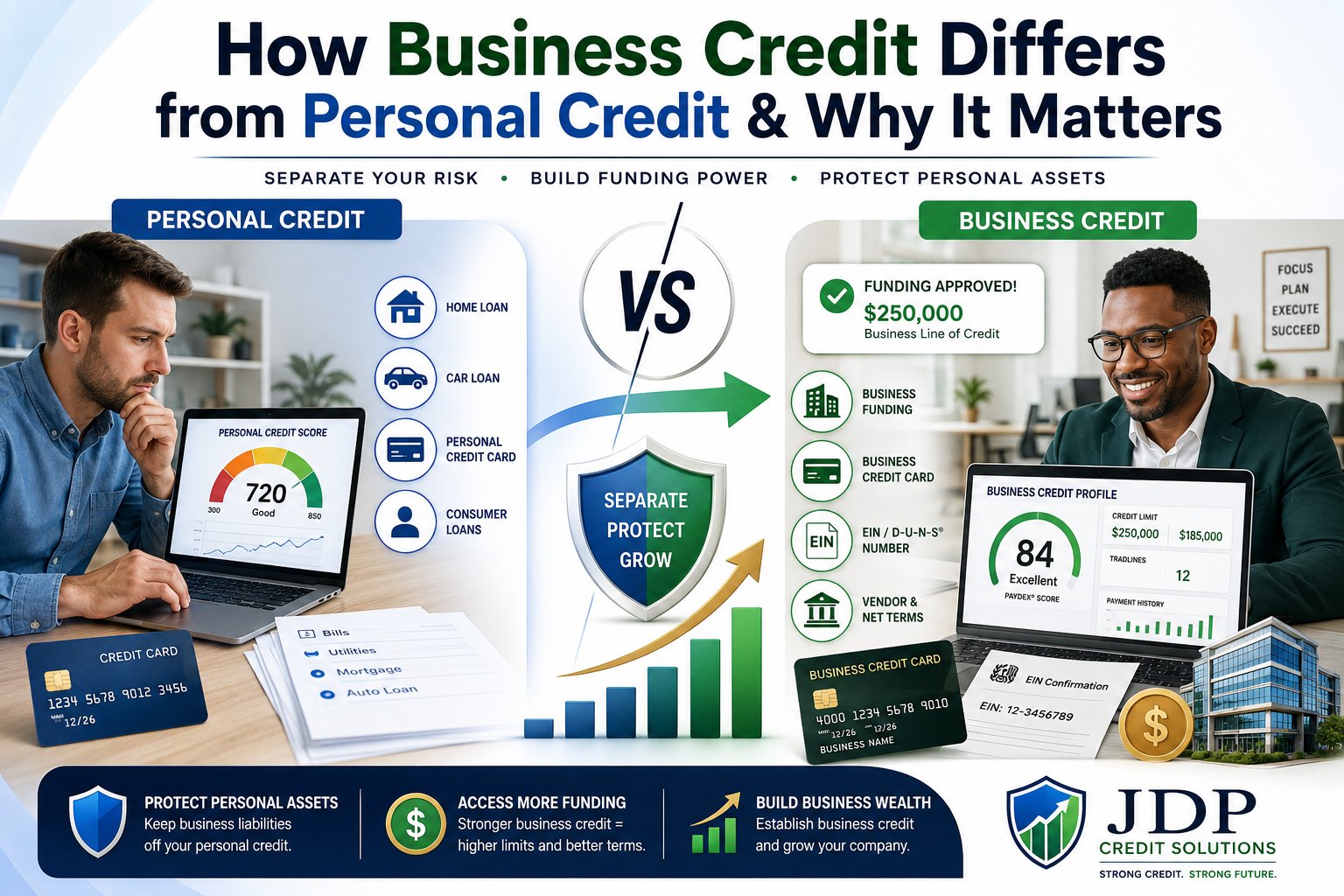How Business Credit Differs from Personal Credit & Why It Matters