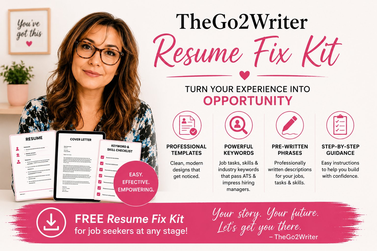TheGo2Writer Resume Fix Kit.