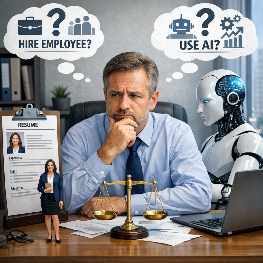 People or AI? How to Decide When to Hire a Human Versus Use Artificial Intelligence