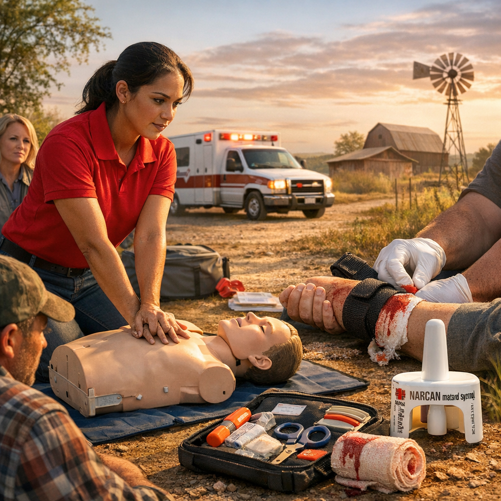 Why Becoming a CPR, Stop the Bleed, and Narcan Instructor Matters—Especially in Rural Hospital Drought Areas