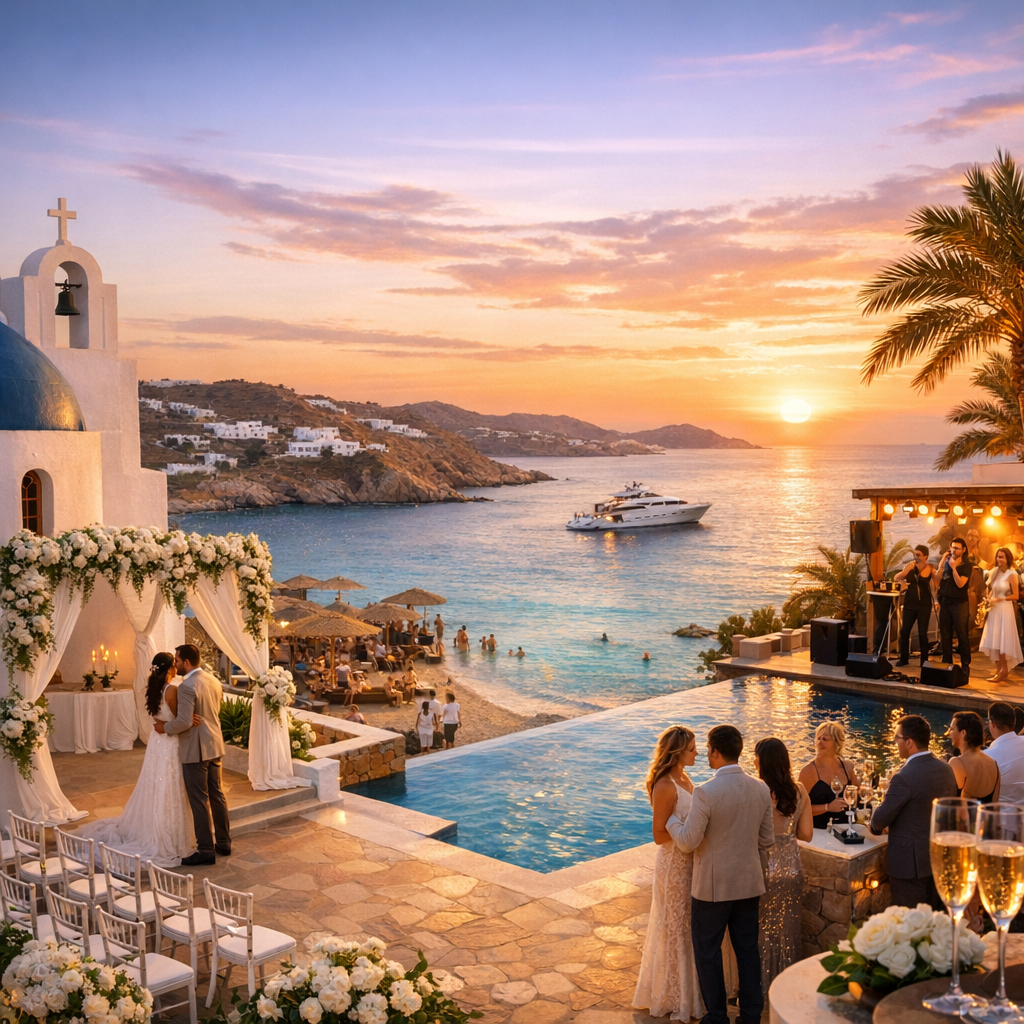 The Ultimate Mykonos Wedding & Luxury Event Hub: Venues, Entertainment, Beach Clubs, Villas & Planning Resources