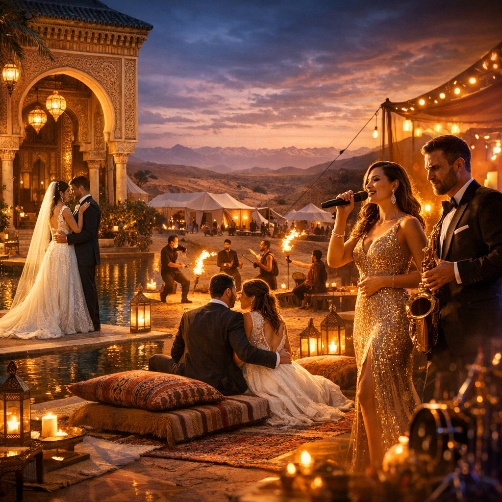 The Ultimate Marrakech Wedding & Luxury Event Hub: Venues, Riads, Palaces, Desert Celebrations & Live Entertainment