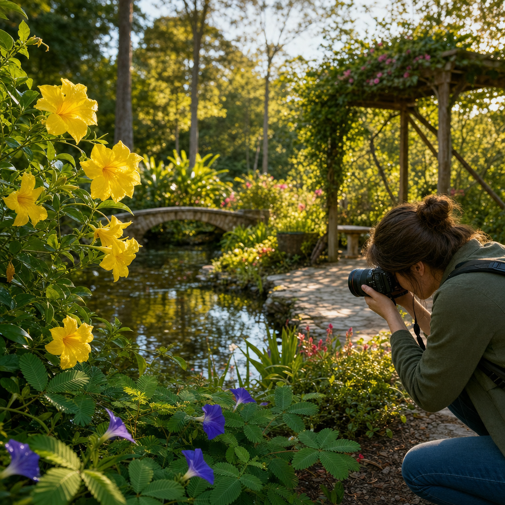 Photography in the Garden: Capturing Nature's Beauty at Sixteen Oaks Botanical Garden