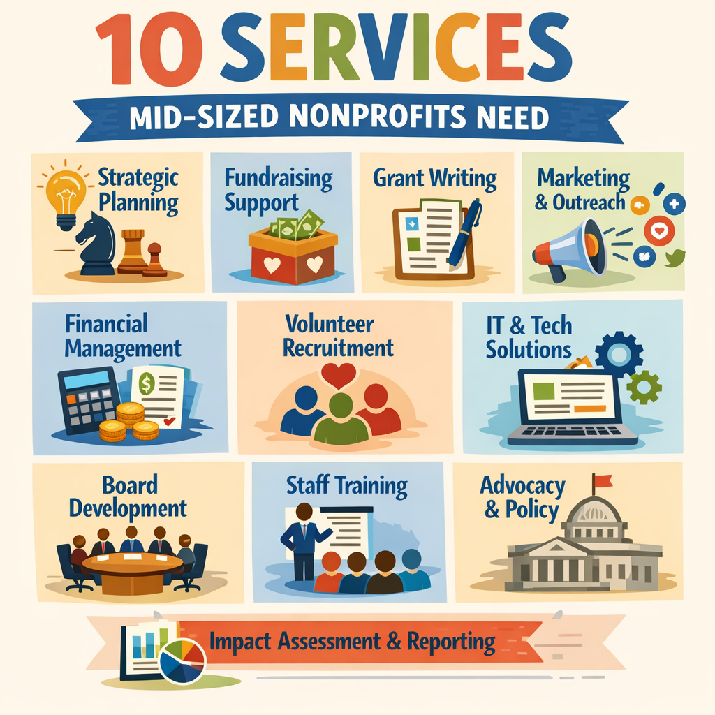 10 Essential Services Every Mid-Sized Nonprofit Needs to Succeed