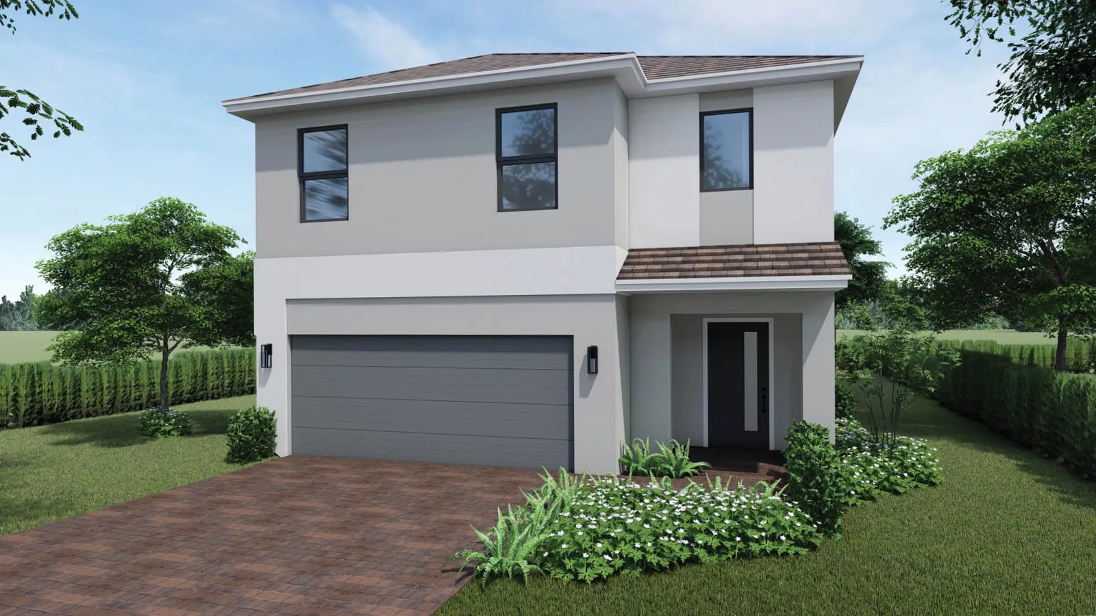 Illustrative rendering of an exterior at Hunters Manor.