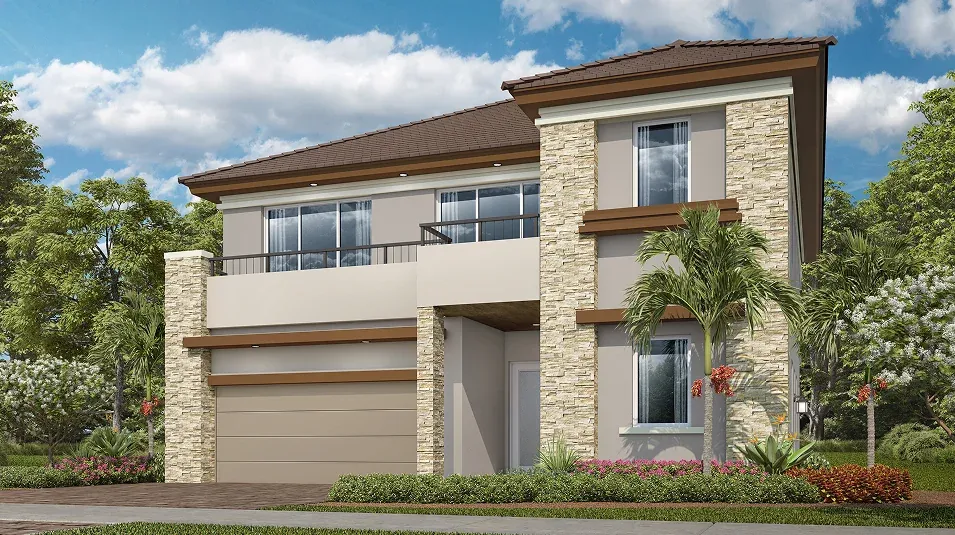 Illustrative rendering of an exterior at Parkland Royale.