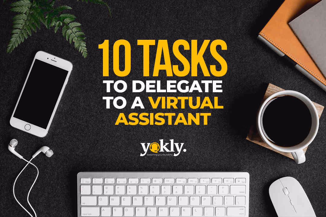 Illustration of tasks to delegate to a virtual assistant