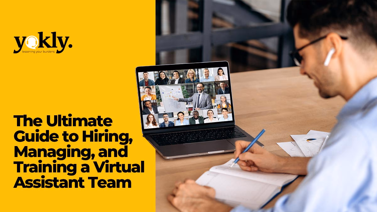 Team of virtual assistants collaborating online