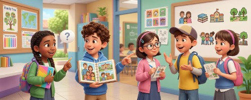 Perguntas sobre família e escola