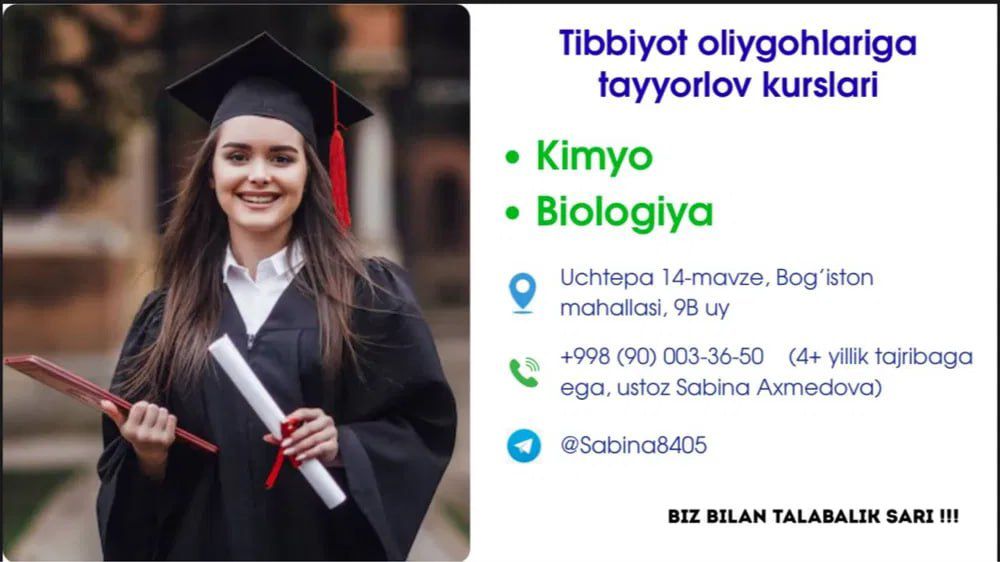 Sabina KIMYO BIOLOGIYA