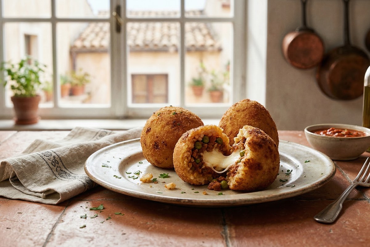 Arancini (Sicilya Pirinç Topları)