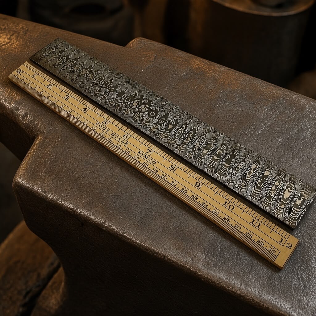 Damascus steel Ladder pattern billet/bar