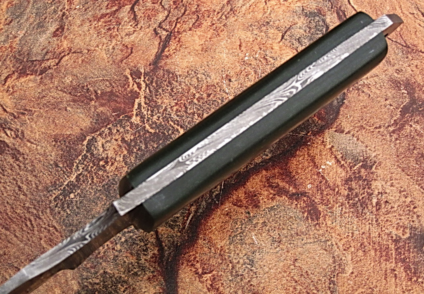 Damascus steel hunting Trench knife with Damascus steel Blade & Knuckles